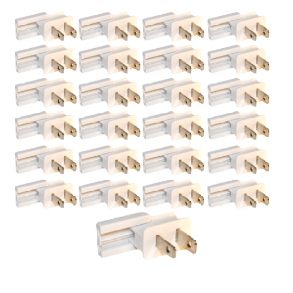 Slide Plug White 25ct Spt-2 Male