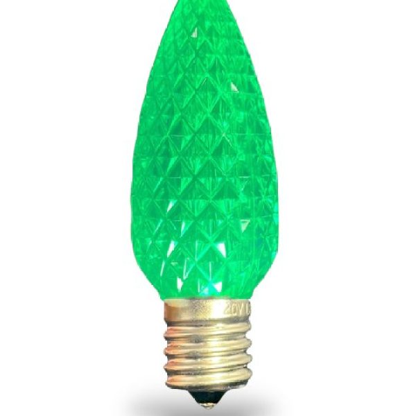 C9 Bulb Green Faceted