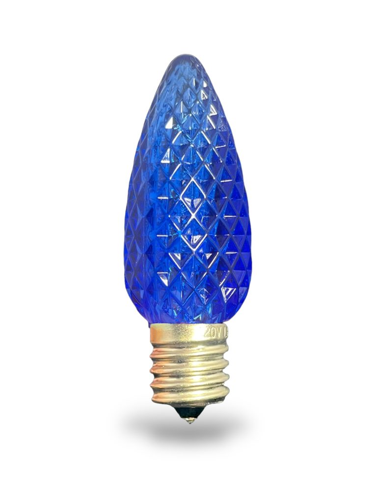 C9 Bulb Blue Faceted