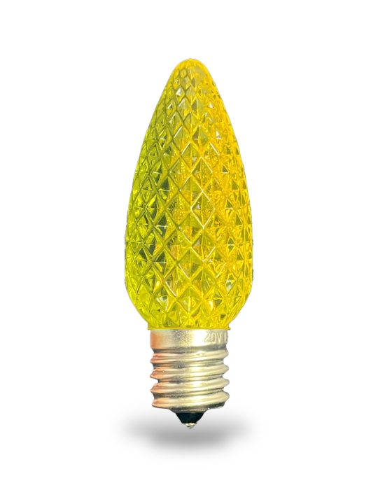 67 Yellow C9 Bulb Faceted
