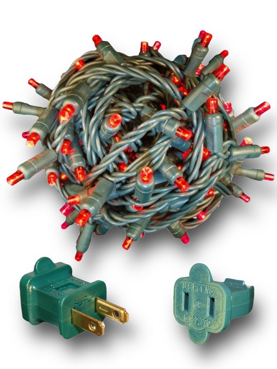 85 70 5mm Red LED Christmas Lights 4" spacing GW