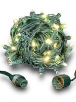 70 5mm Warm White LED Christmas Lights 4" spacing GW