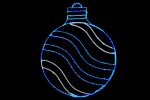 LED 54" Blue and White Ornament Wireframe Motif Yard Decoration