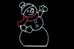 Large LED Snowman Wireframe Motif Yard Decoration