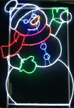 Large LED Snowman Wireframe Motif Yard Decoration