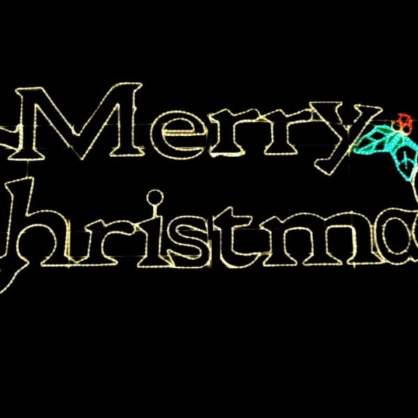 10.5ft Long Merry Christmas Wireframe Motif Yard Decoration