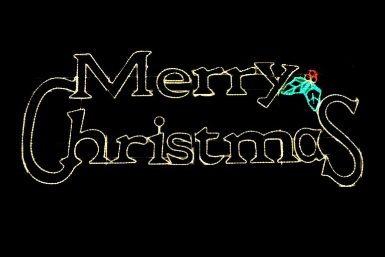 10.5ft Long Merry Christmas Wireframe Motif Yard Decoration