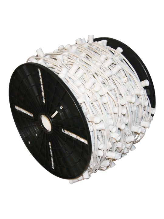 1000ft C9 Light Spool white 12" spacing spt-2