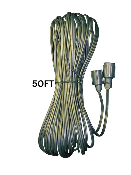 114 Holiday Waterproof Coaxial extension cord 50ft Green wire