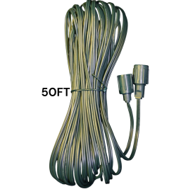 Holiday Waterproof Coaxial extension cord 50ft Green wire