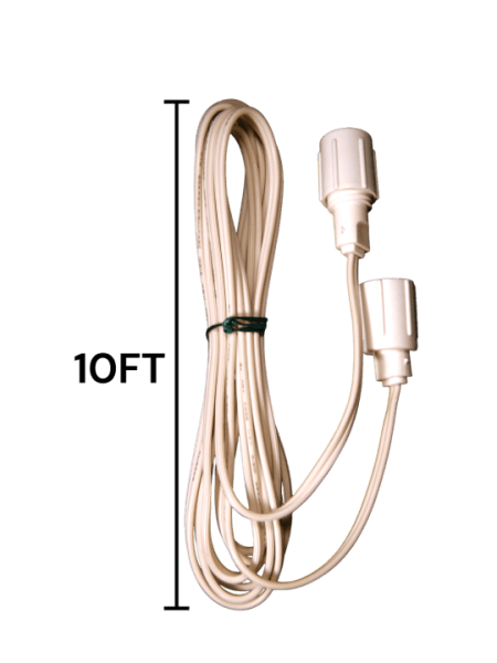 Christmas Coaxial extension cord 10ft White Wire