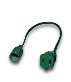 Coaxial light Convert cord to connect standard plug lights