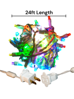 RGBWW LED Christmas Lights 70ct with 4 inch spacing