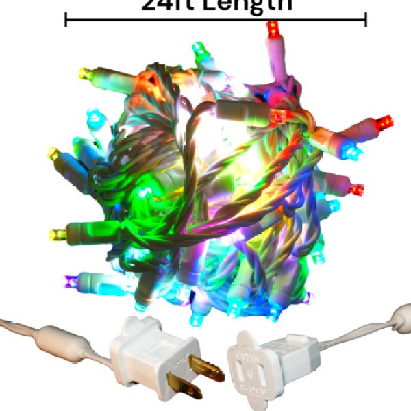 RGBWW LED Christmas Lights 70ct with 4 inch spacing