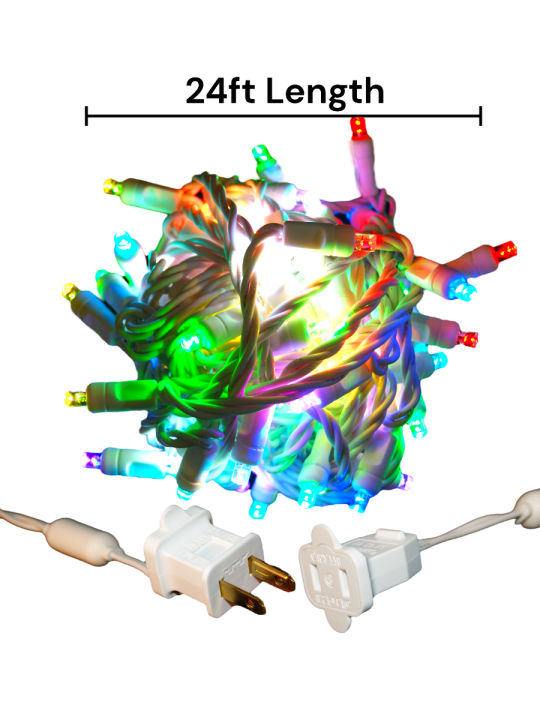 RGBWW LED Christmas Lights 70ct with 4 inch spacing